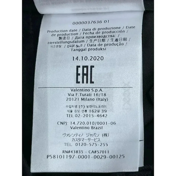 Valentino Garavani Womens V detail Bermuda Black Shorts size 38 New - Picture 11 of 12